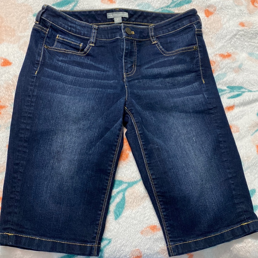 Denim Knee Length Shorts